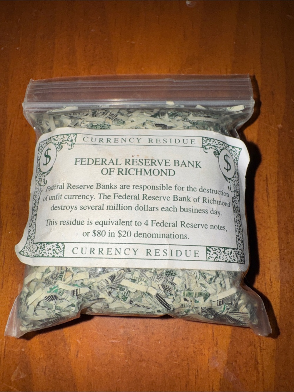 $80 in Currency Residue